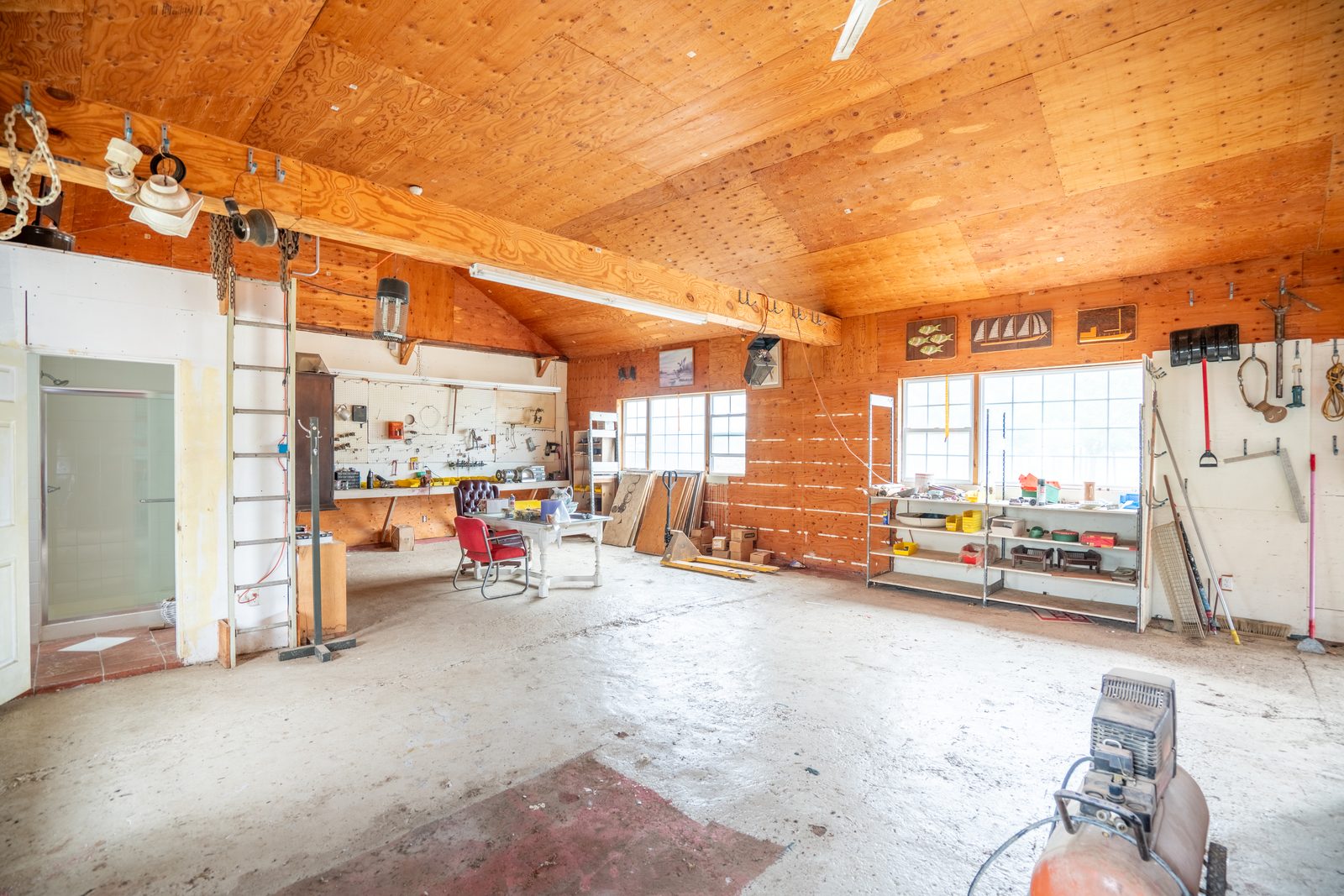 The woodworking shop as it stands today