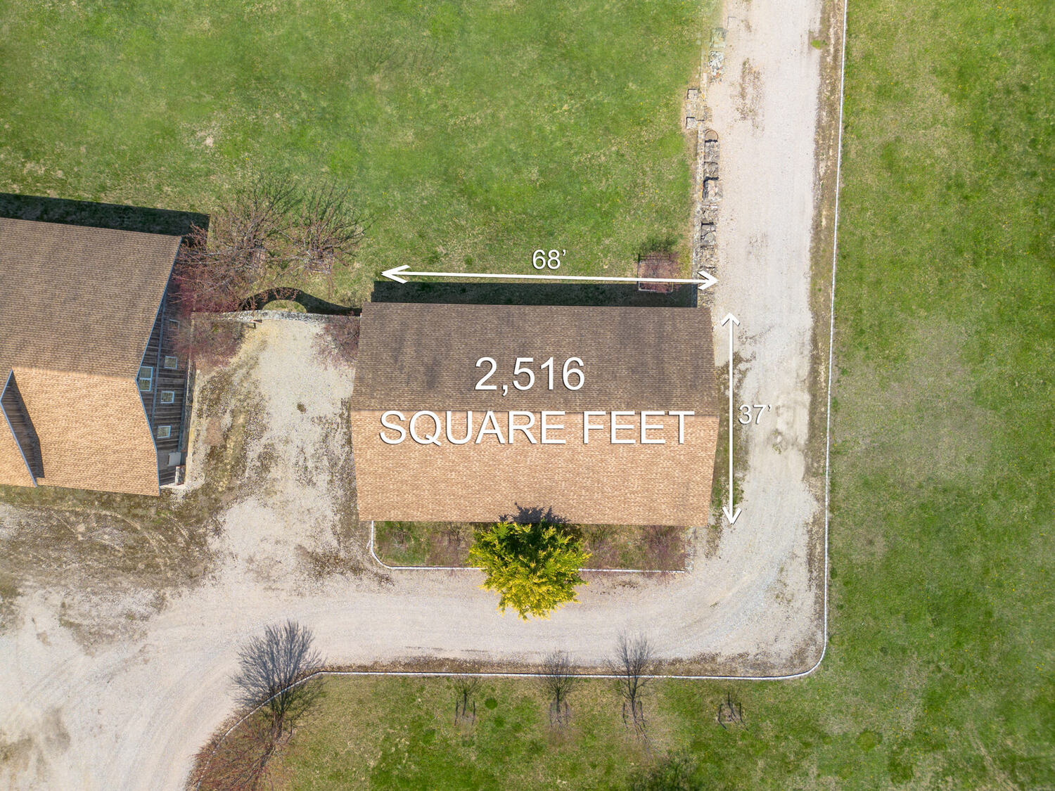 Aerial view of Building 3 showing its footprint