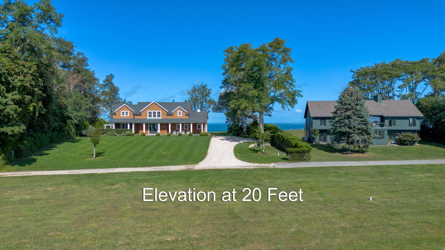 The view at 20 feet of elevation across the lot