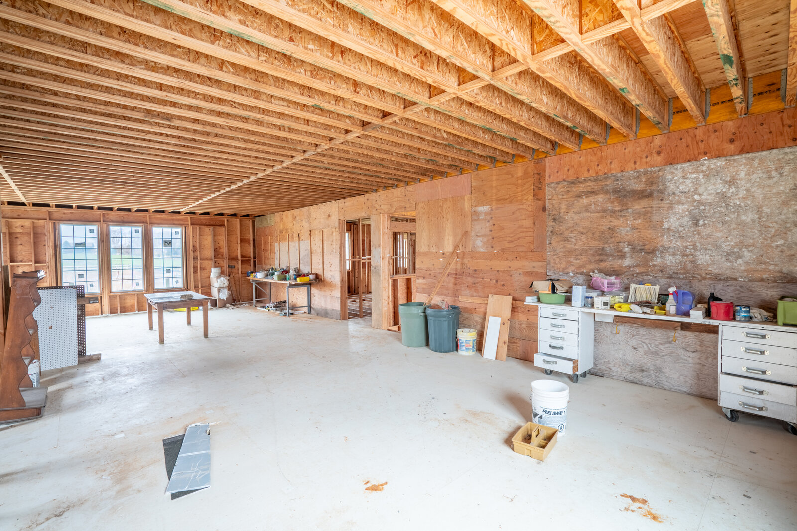 Interior view of one of the structures