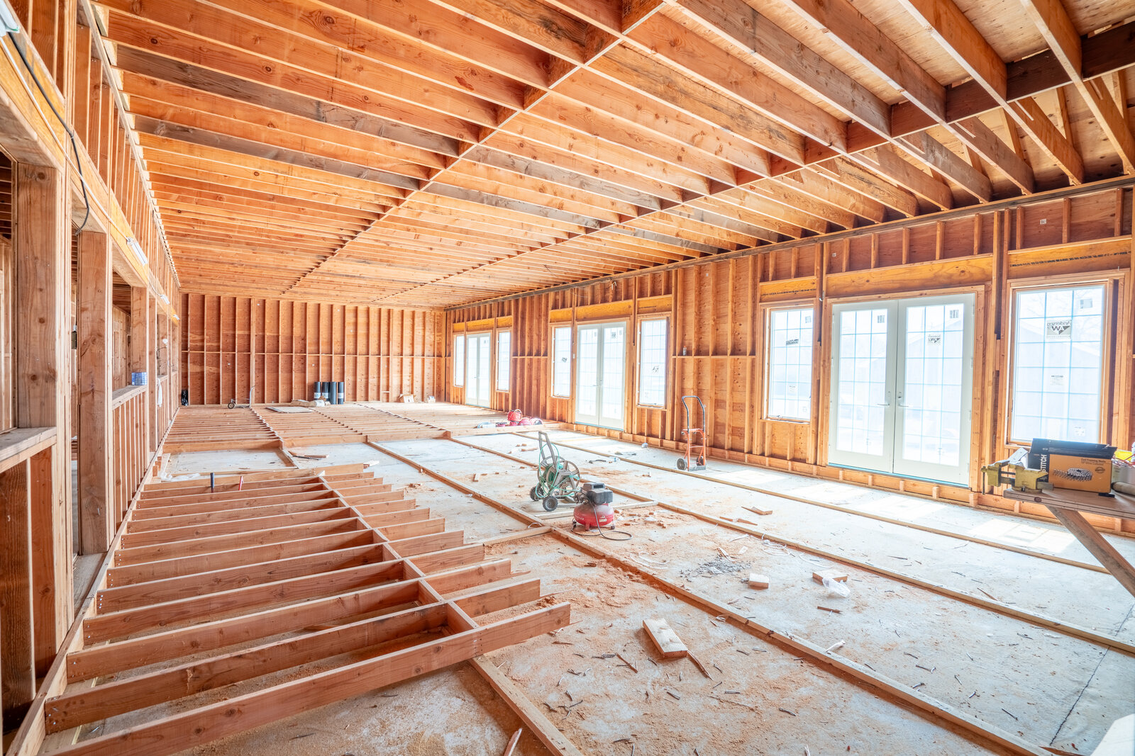 Interior view of one of the structures