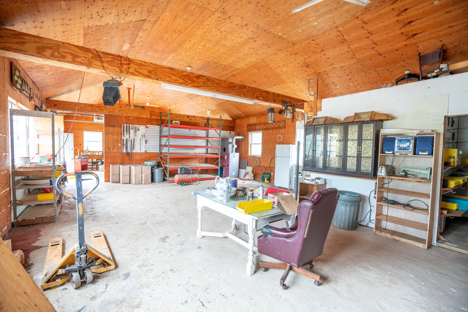 Interior view of the cottage office space